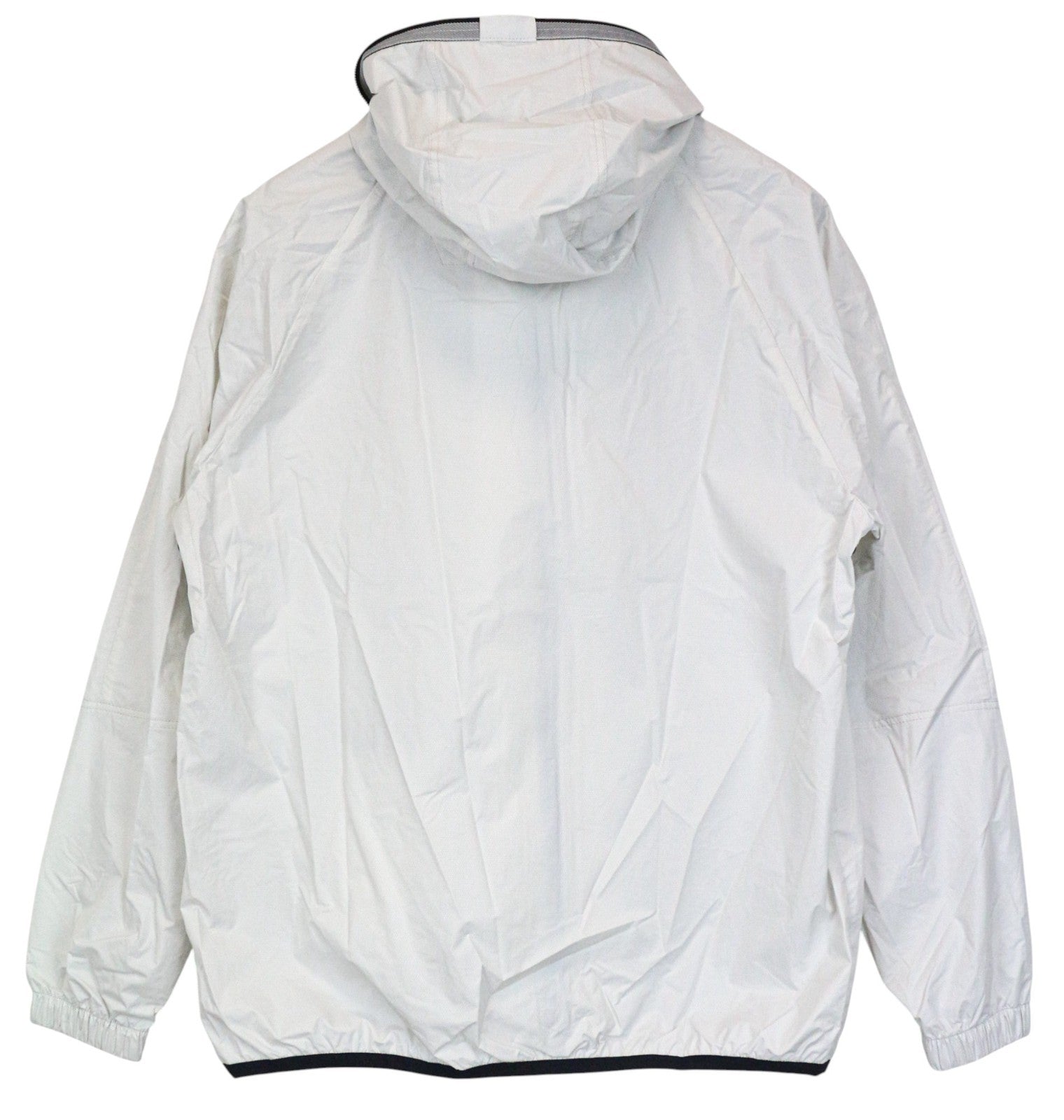 REPLAY L Men Jacket Light Grey Lightweight Reflective Hooded Zipped