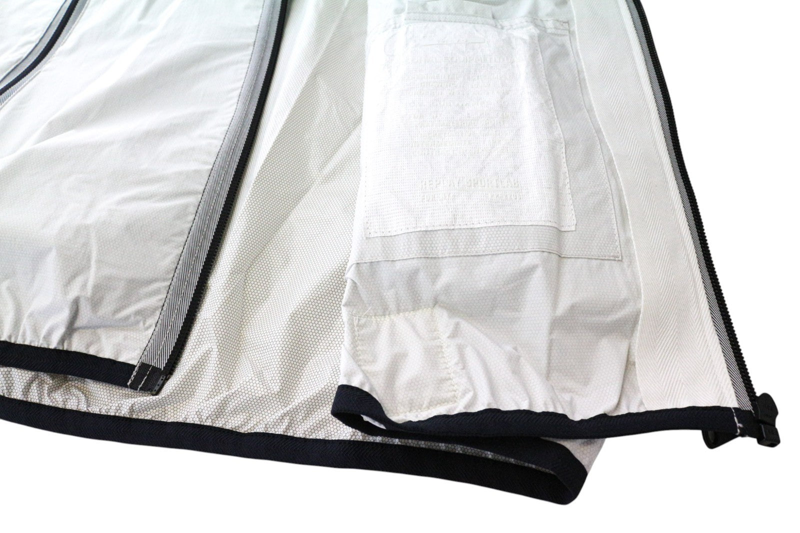 REPLAY L Men Jacket Light Grey Lightweight Reflective Hooded Zipped