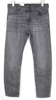 LEE Rider Men's W30/L30 Slim Fit Grey Washed Stretch Cotton Jeans