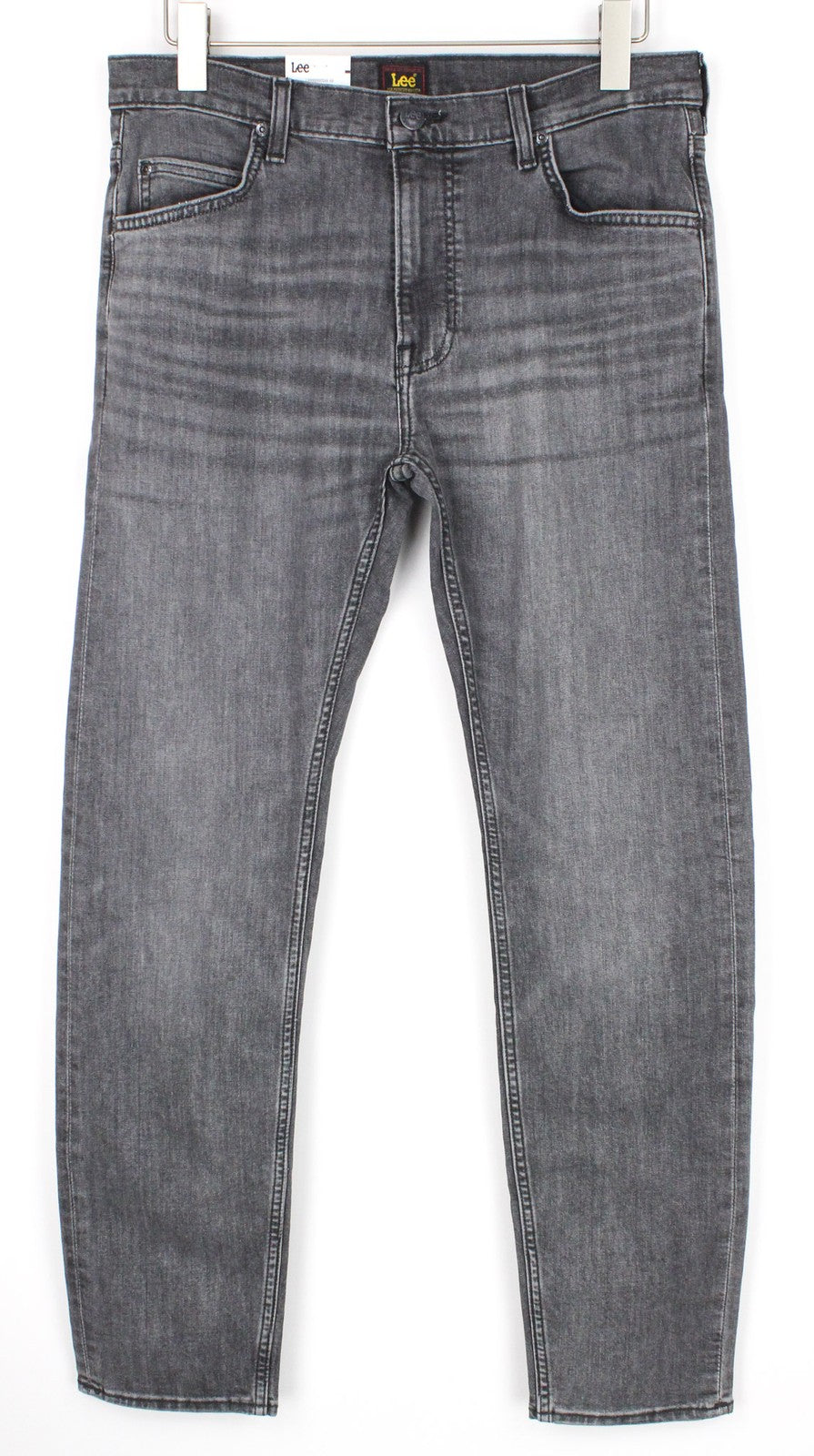 LEE Rider Men's W38/L32 Slim Stretch Grey Faded Wash 5-Pocket Jeans