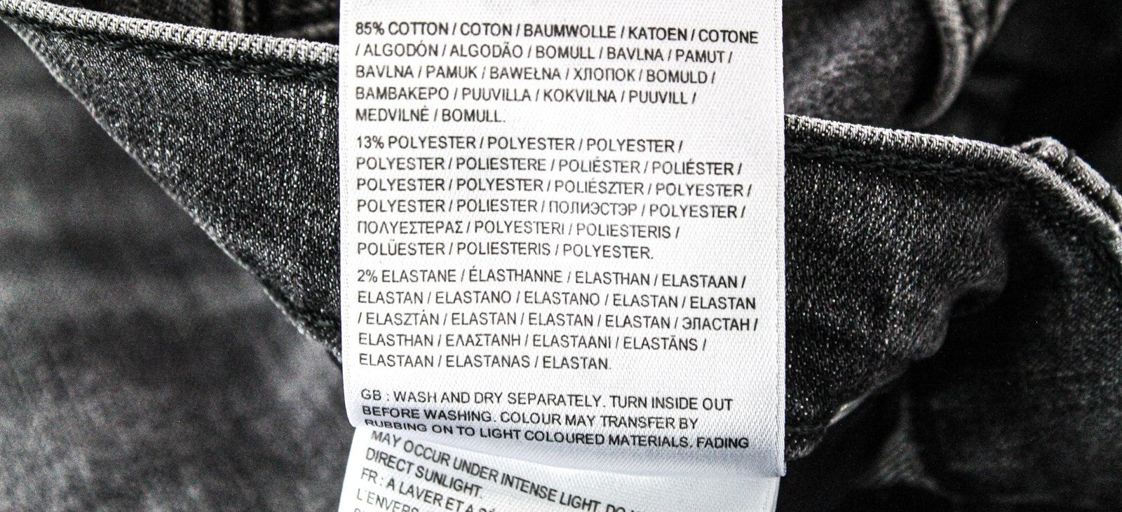 LEE Rider Men's W38/L32 Slim Stretch Grey Faded Wash 5-Pocket Jeans