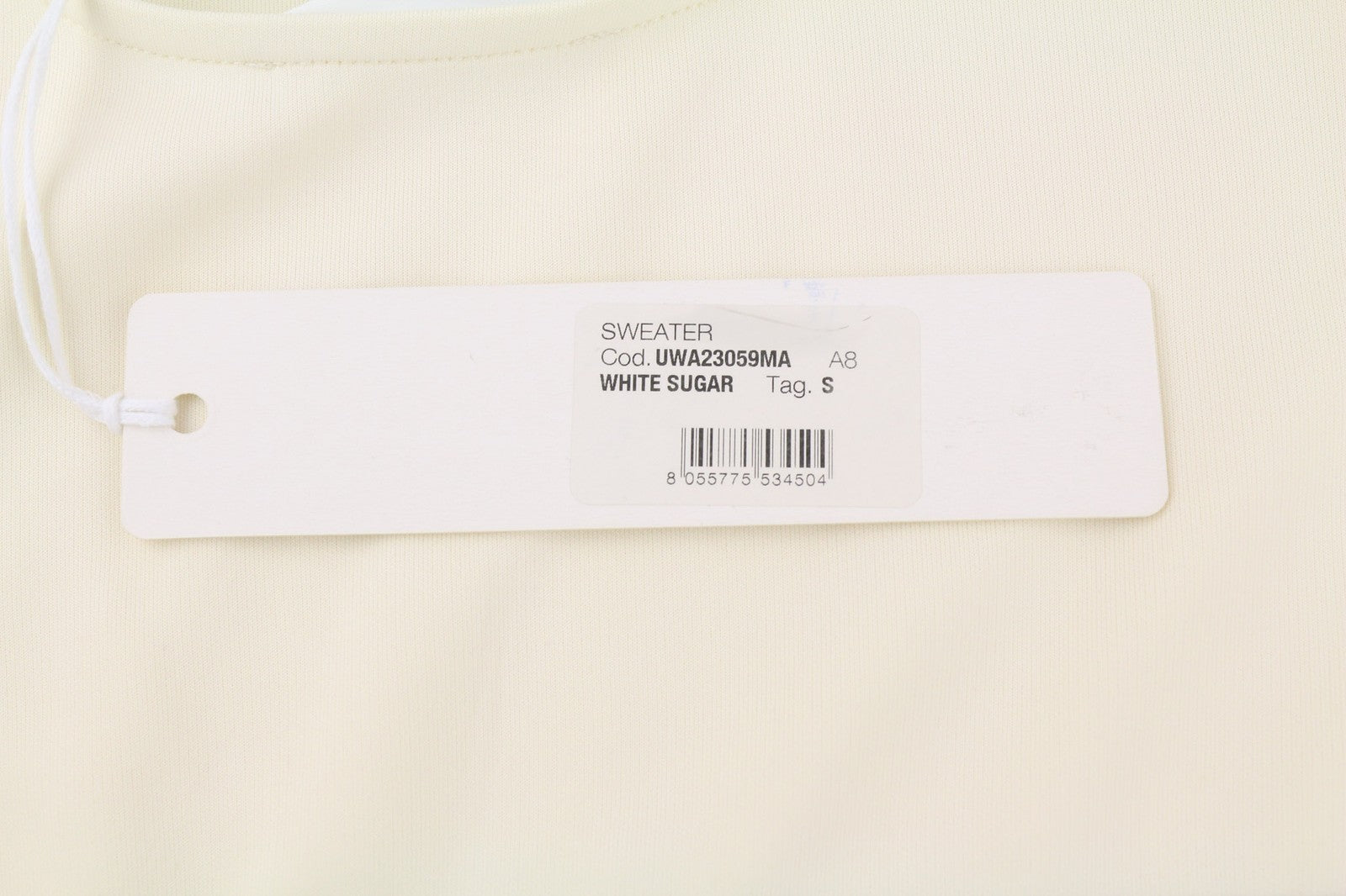 RICHMOND Women's Ivory Jumper S Cropped Pullover Mock Neck Metal Logo Detail