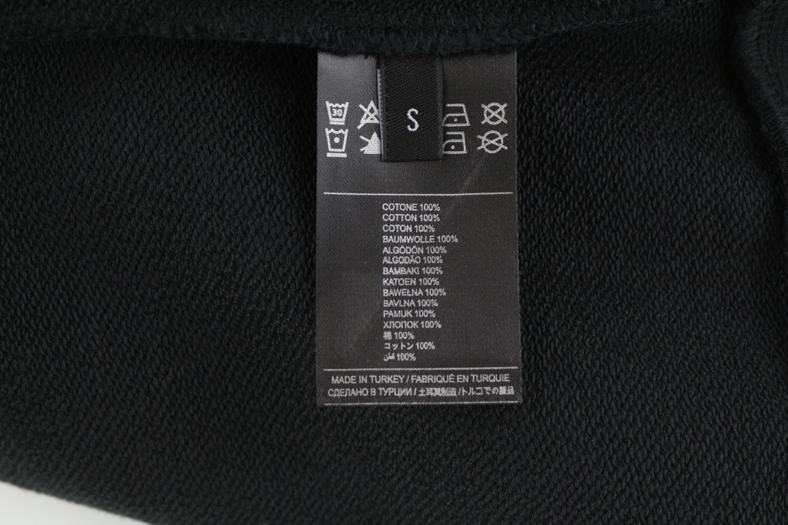 RICHMOND Women's Sweatshirt S Black Logo Patch Crew Pullover Cotton Top