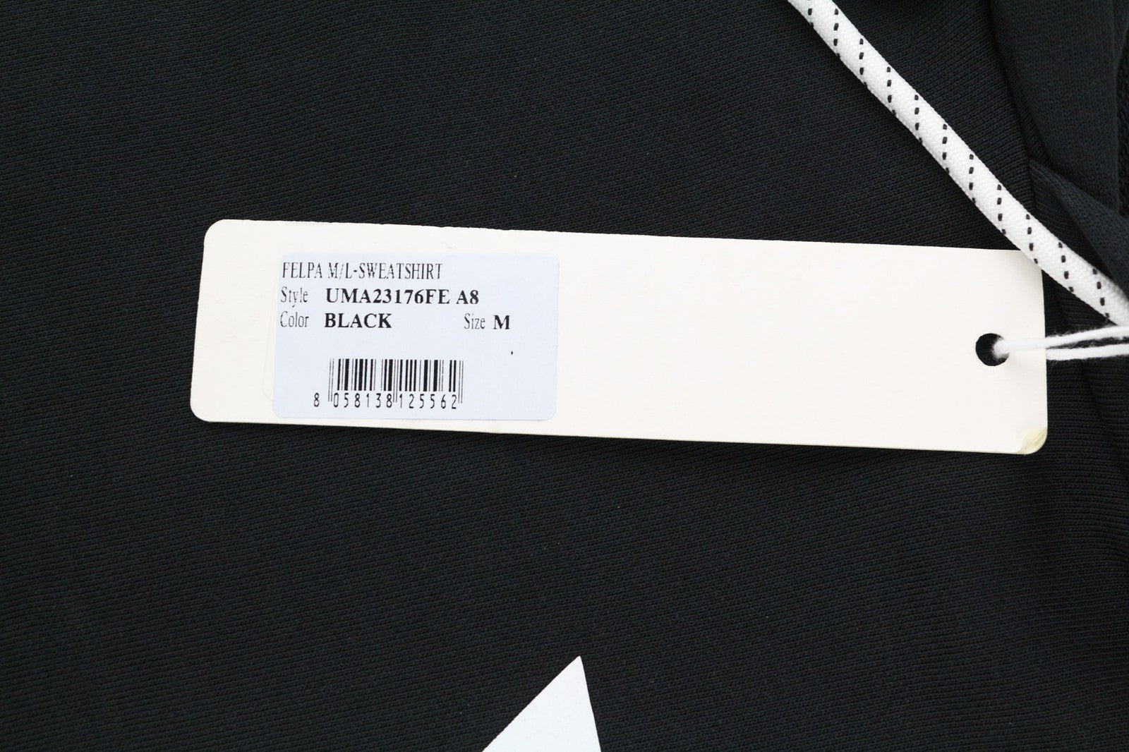 RICHMOND Men's Hoodie M Black Pullover Hooded Drawstring Logo Casual Wear