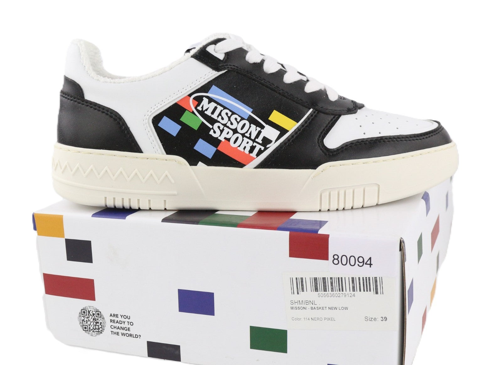 ACBC X MISSONI SHMIBNL Basket Unisex Sneakers EU39 Black Detail Classic Low