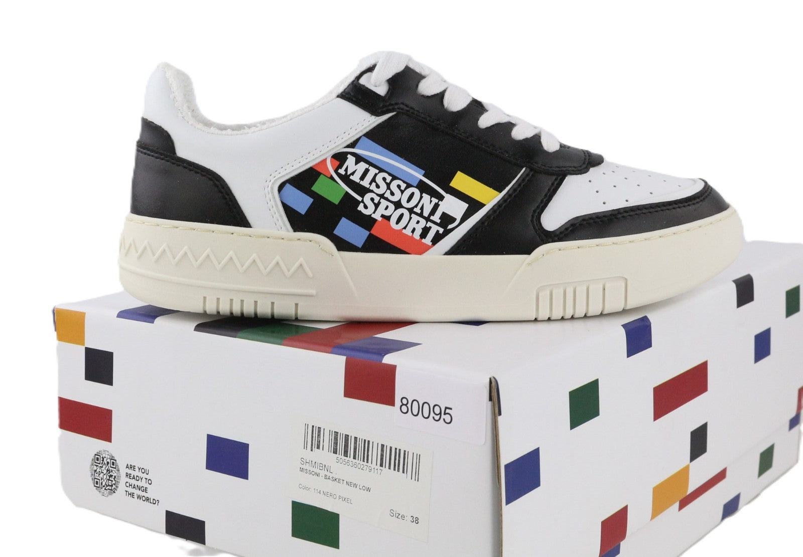 ACBC X MISSONI SHMIBNL Basket Unisex Sneakers EU38 Black Sport Style Trainer