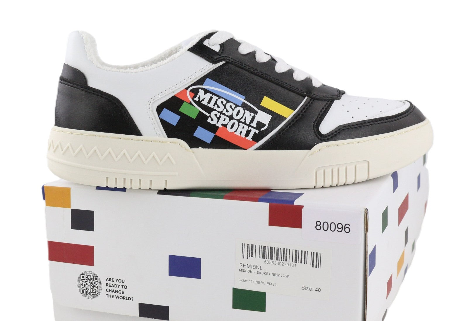 ACBC X MISSONI SHMIBNL Basket Unisex Sneakers EU40 Black Athletic Detail