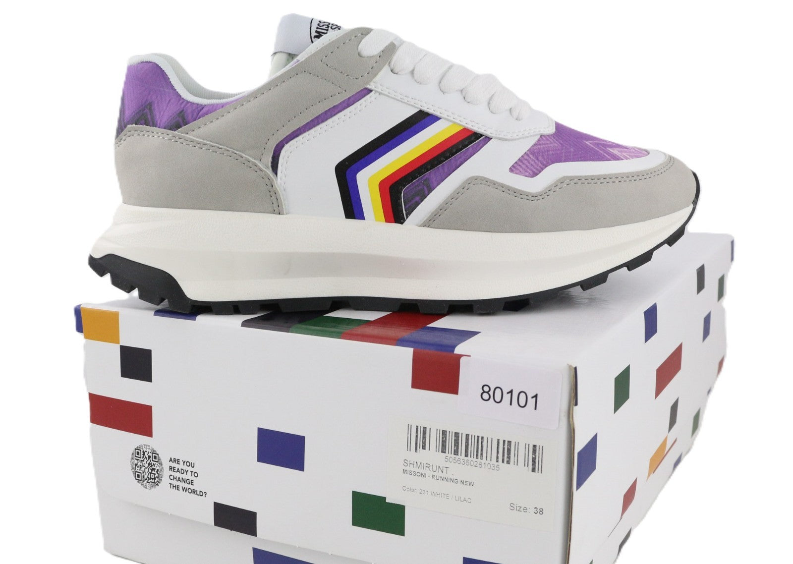 ACBC X MISSONI SHMIRUNT Running Unisex Sneakers EU38 Eco Printed Sport Low