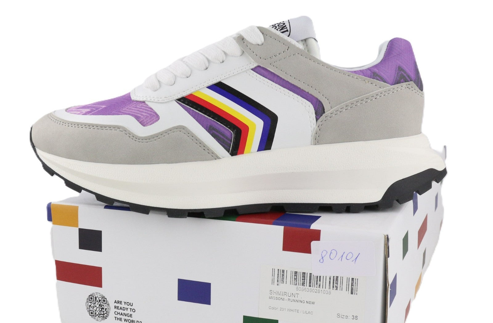 ACBC X MISSONI SHMIRUNT Running Unisex Sneakers EU38 Multicolor Low Trainer