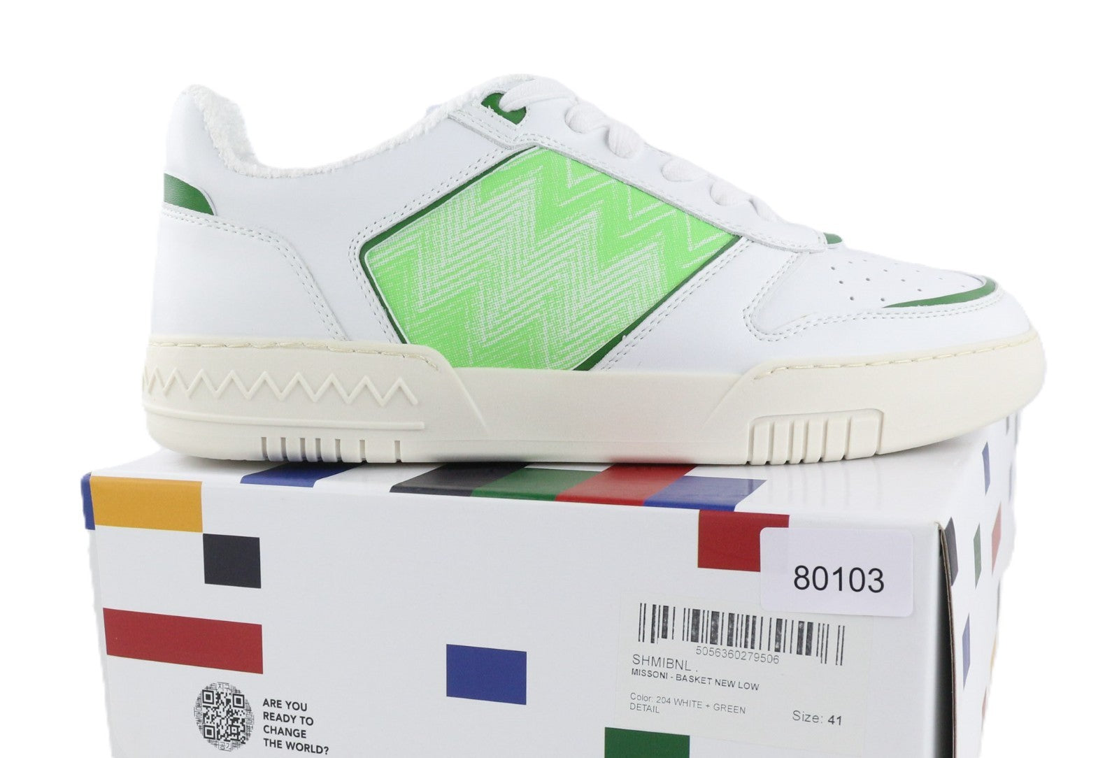 ACBC X MISSONI SHMIBNL Basket Unisex Sneakers EU41 Green Detail Low Sport