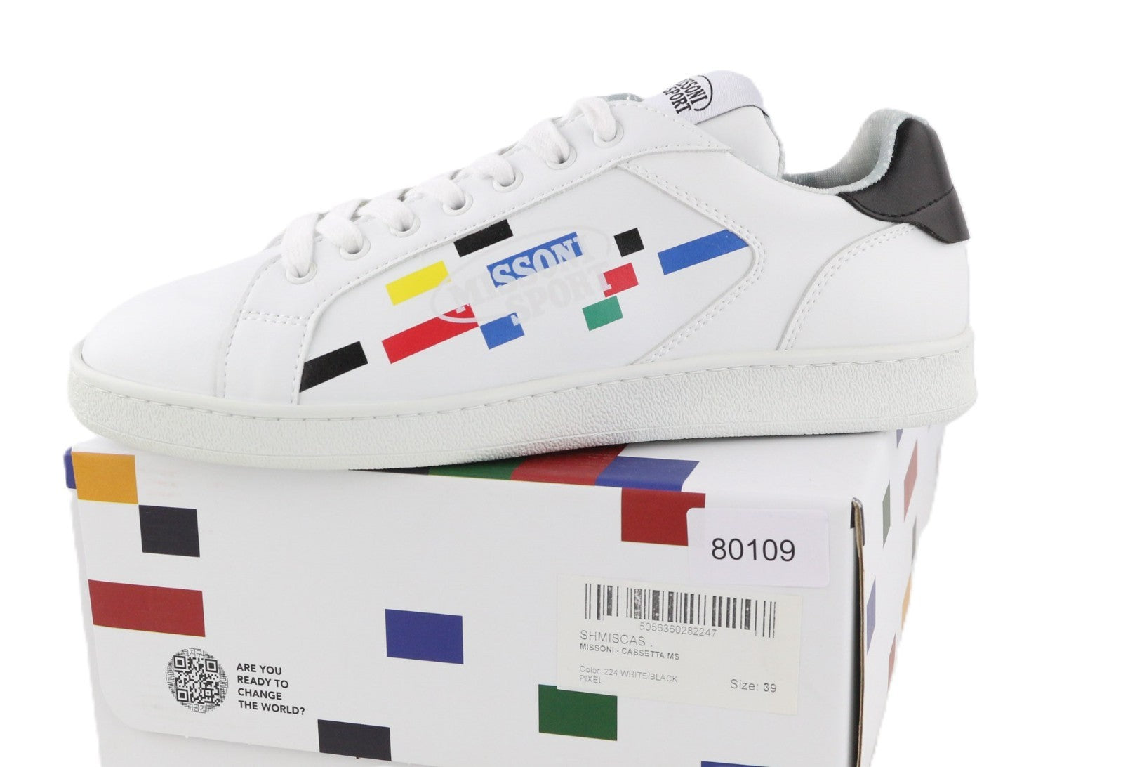 ACBC X MISSONI SHMISCAS Cassetta MS Unisex Sneakers EU39 Black Pixel Lace