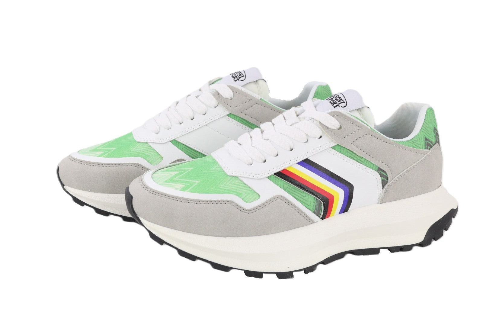 ACBC X MISSONI SHMIRUNT bėgimo sportbačiai su žaliomis detalėmis, žemakulniai bateliai, 38 dydis 