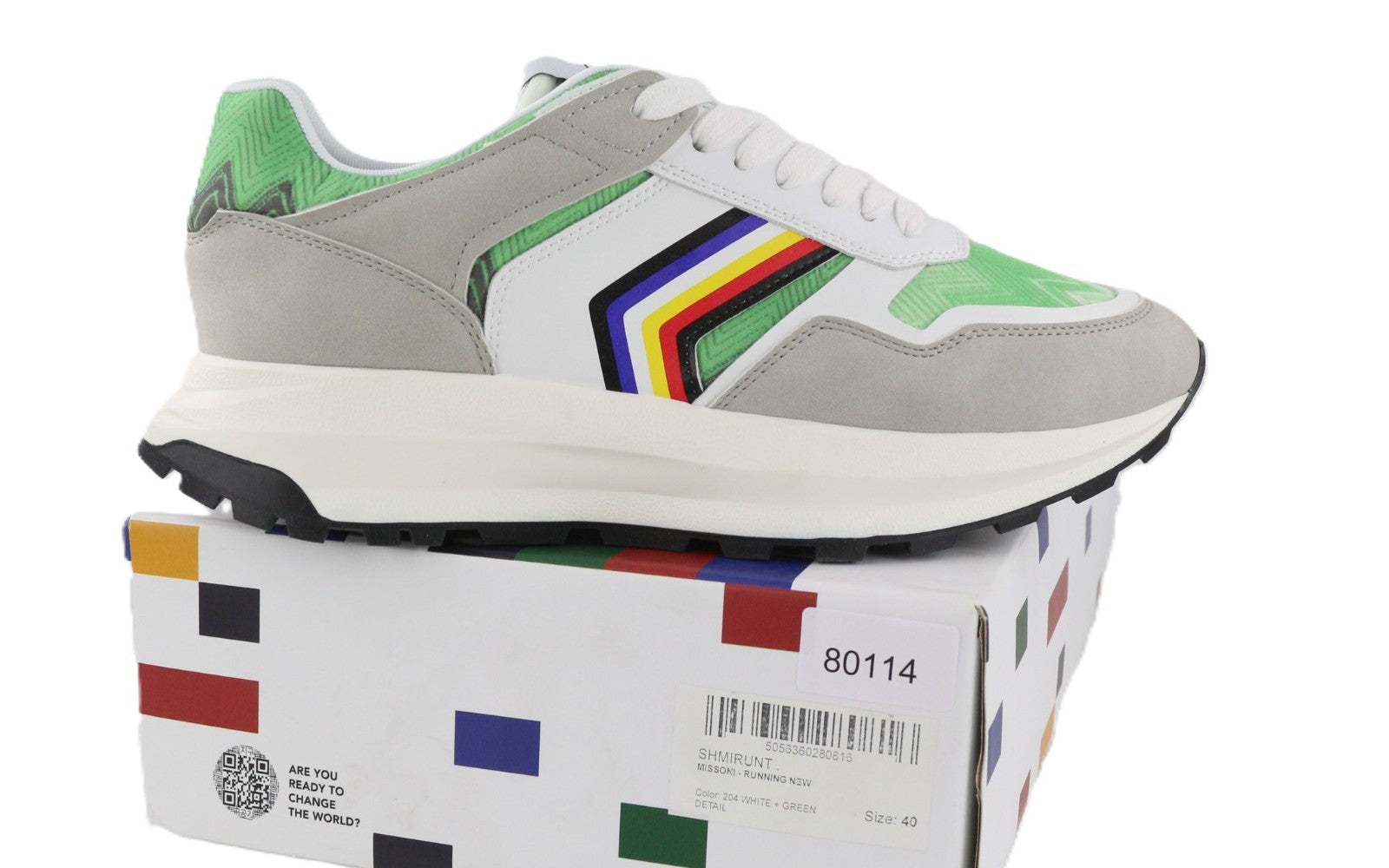 ACBC X MISSONI SHMIRUNT Running Unisex Sneakers EU40 Green Detail Trainer