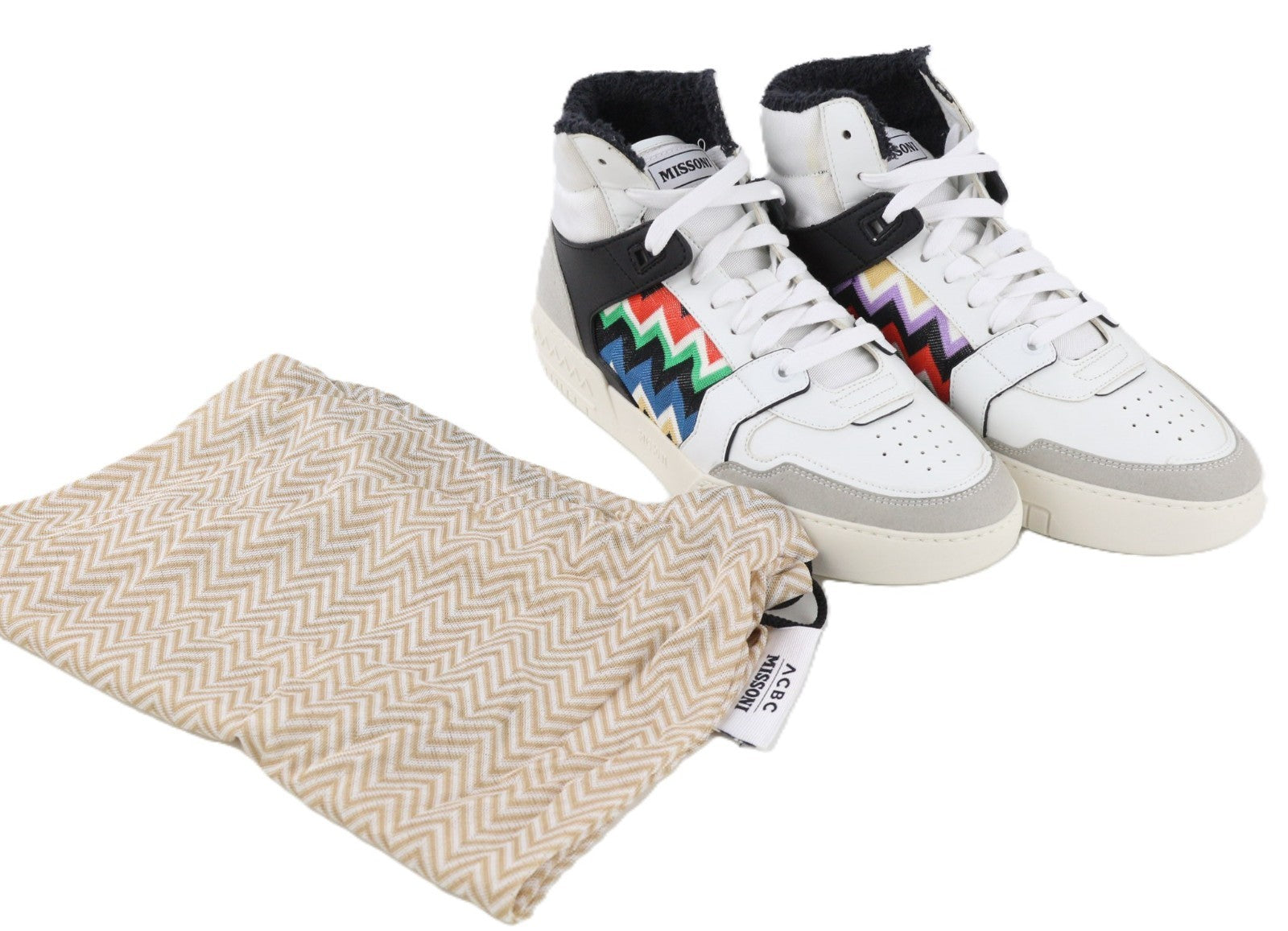 ACBC X MISSONI SHMISBH Basket High Unisex Sneakers EU41 Mid Printed Laces