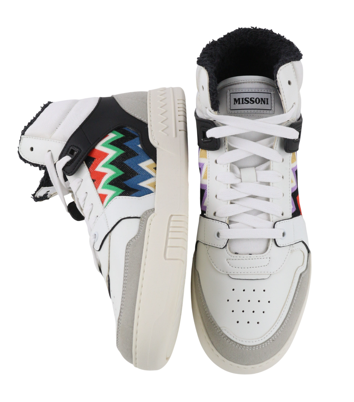 ACBC X MISSONI SHMISBH Basket High Unisex Sneakers EU41 Mid Printed Laces