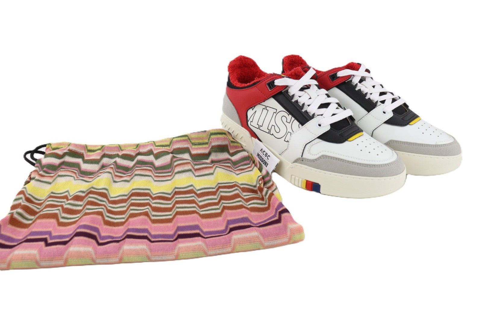 ACBC X MISSONI SHMISBAL Basket 90' Unisex Sneakers EU41 Laced Multi Base