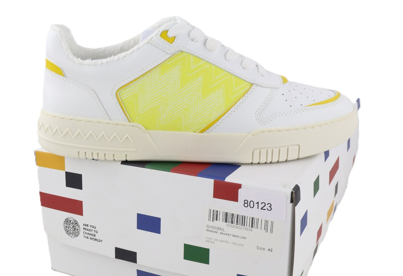 ACBC X MISSONI SHMIBNL Basket Unisex Sneakers EU42 Coated Fabric Sport Shoe