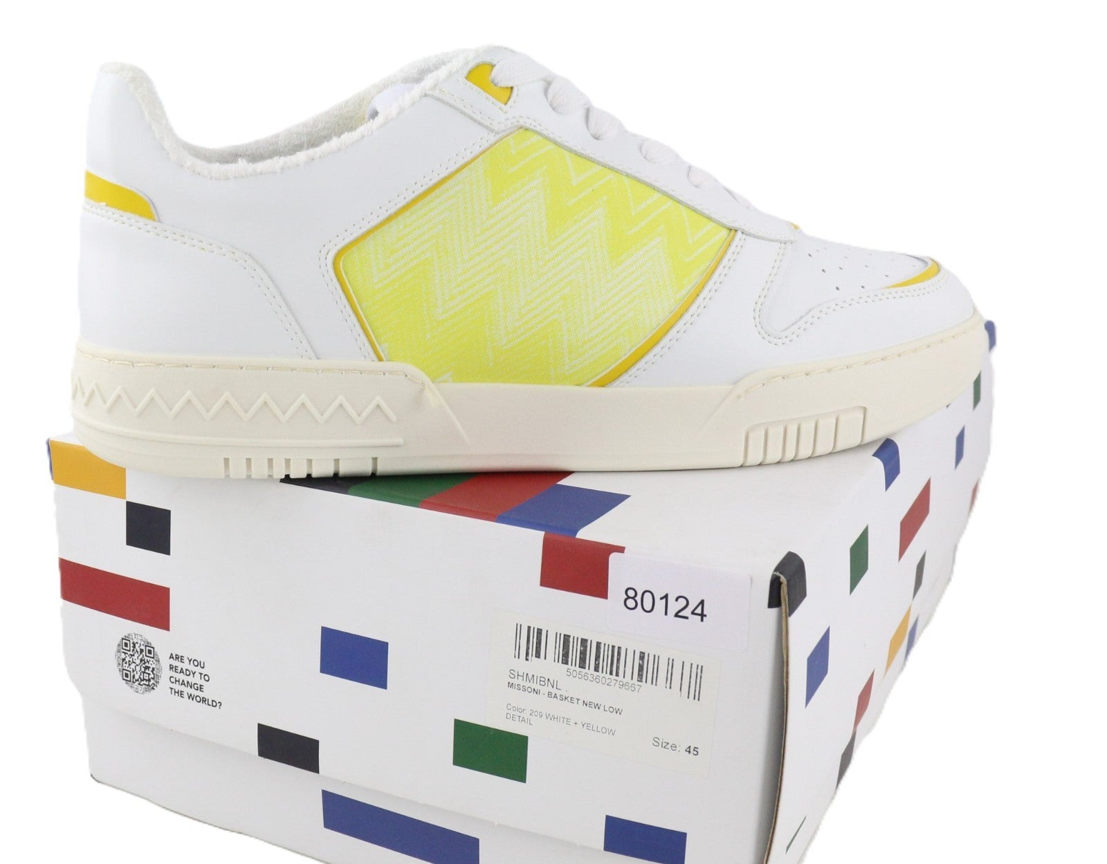 ACBC X MISSONI SHMIBNL Basket Unisex Sneakers EU45 Coated Fabric Low