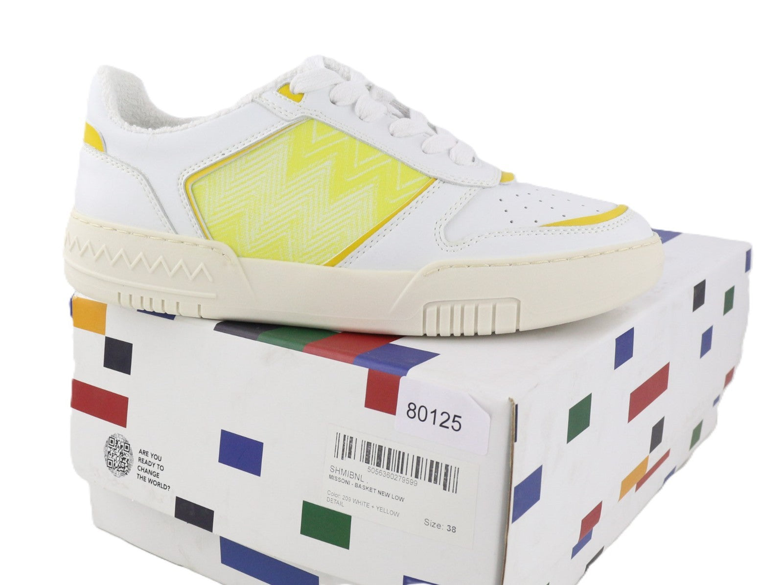 ACBC X MISSONI SHMIBNL Basket Unisex Sneakers EU38 Coated Fabric Sport Low