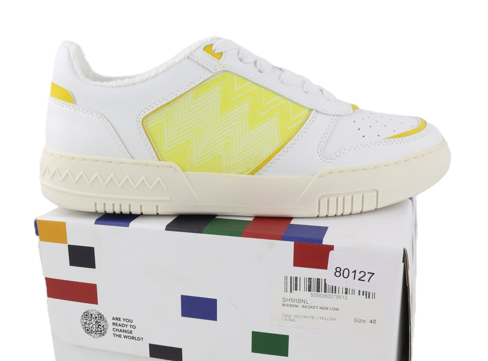 ACBC X MISSONI SHMIBNL Basket Unisex Sneakers EU40 Coated Fabric Low Sport