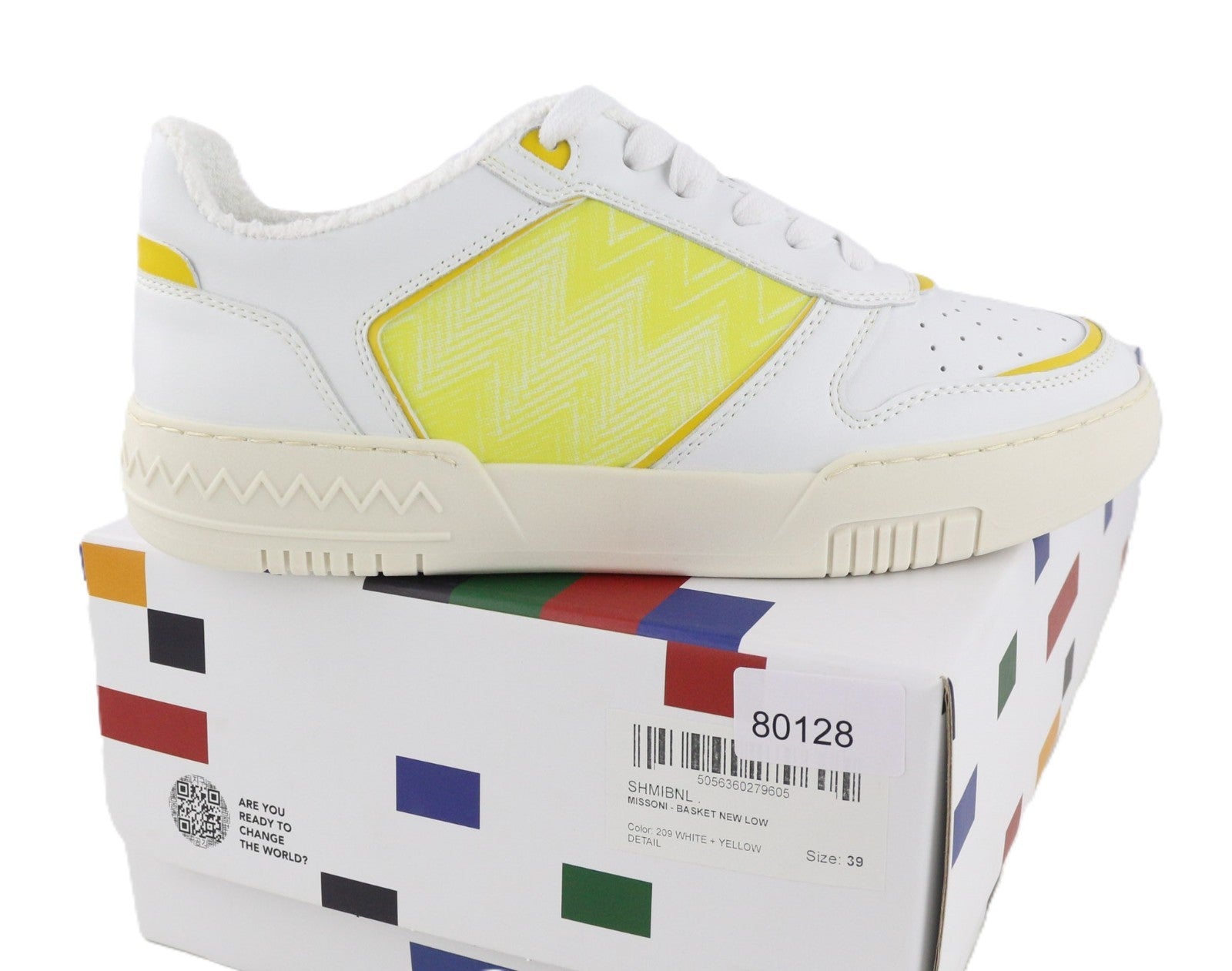 ACBC X MISSONI SHMIBNL Basket Unisex Sneakers EU39 Coated Fabric Low Top