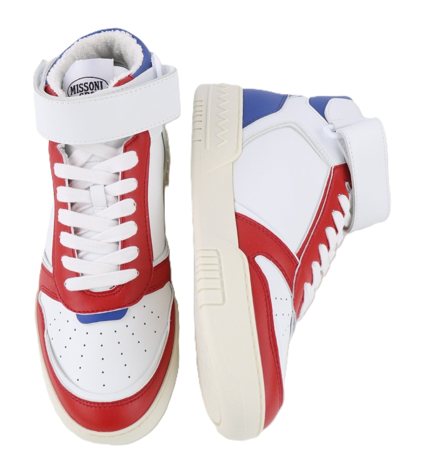 ACBC X MISSONI SHMIBNH Unisex High Basket Sneakers EU45 TwoTone Round Toe