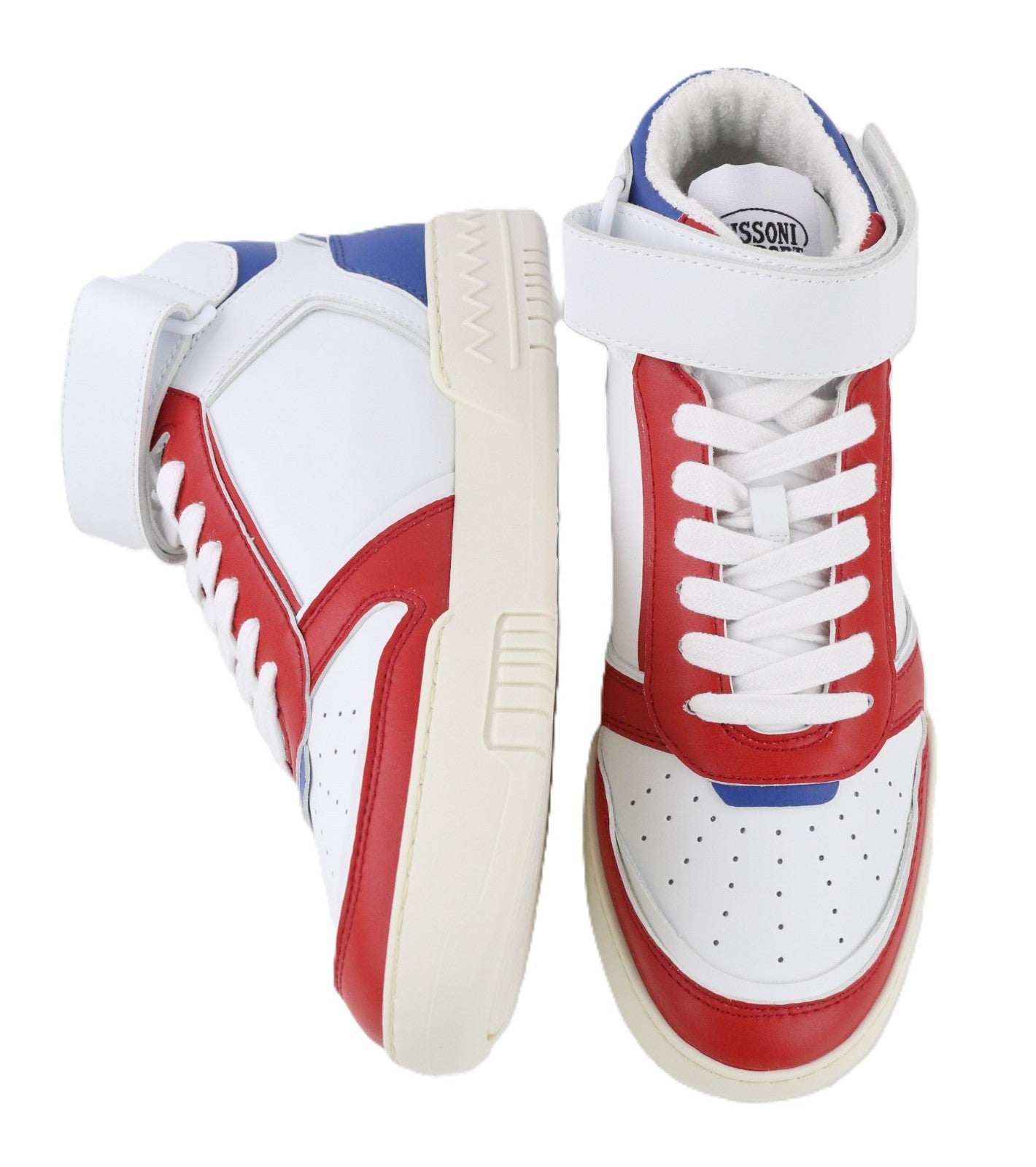 ACBC X MISSONI SHMIBNH Unisex High Basket Sneakers EU38 Touch Strap Padded Lined