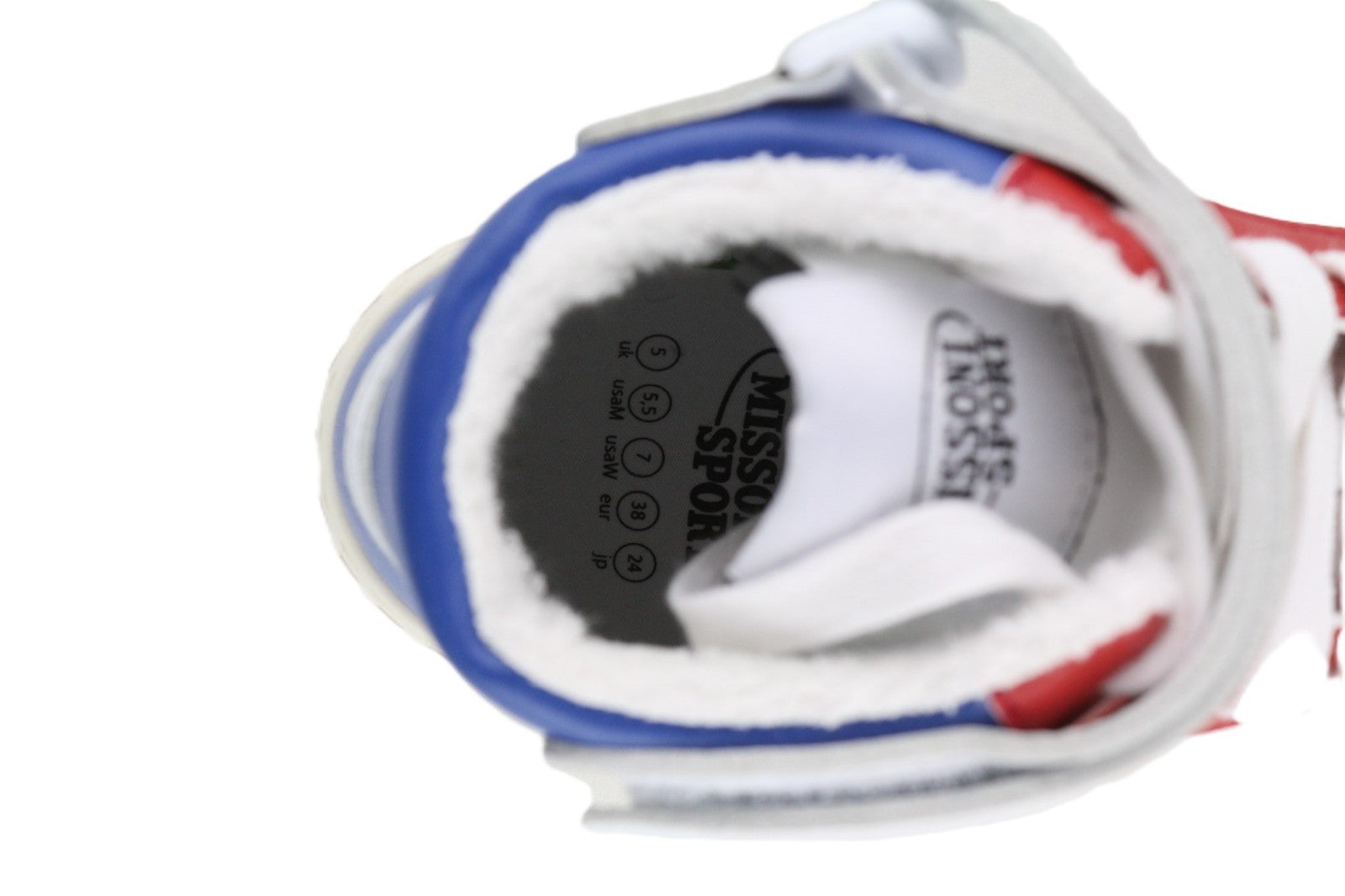 ACBC X MISSONI SHMIBNH Unisex High Basket Sneakers EU38 Touch Strap Padded Lined