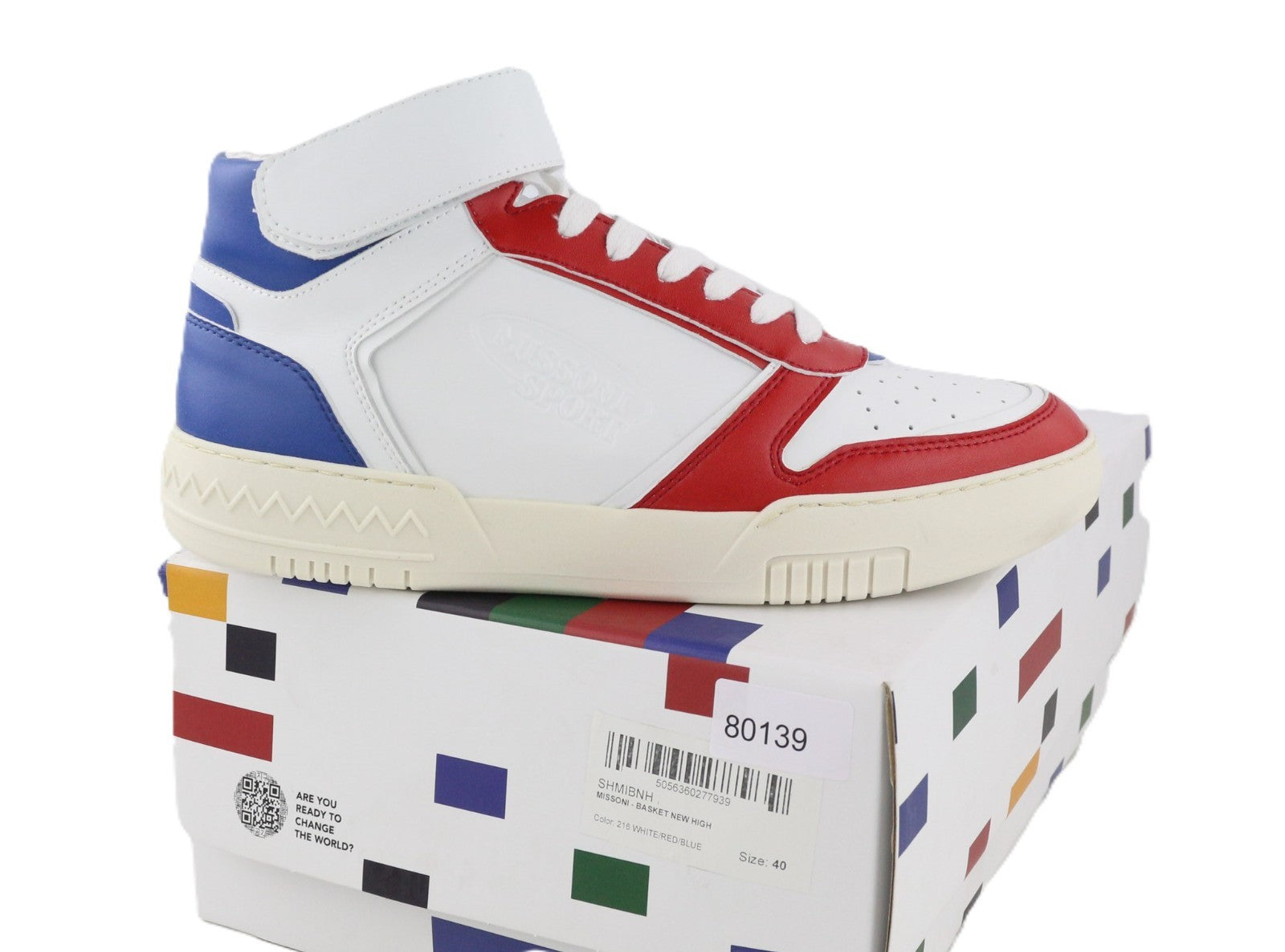 ACBC X MISSONI SHMIBNH Unisex High Basket Sneakers EU40 Lined Closure