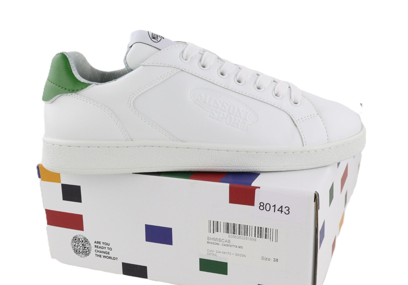 ACBC X MISSONI SHMISCAS Cassetta MS Sport Unisex Sneakers EU38 Cleated Rubber