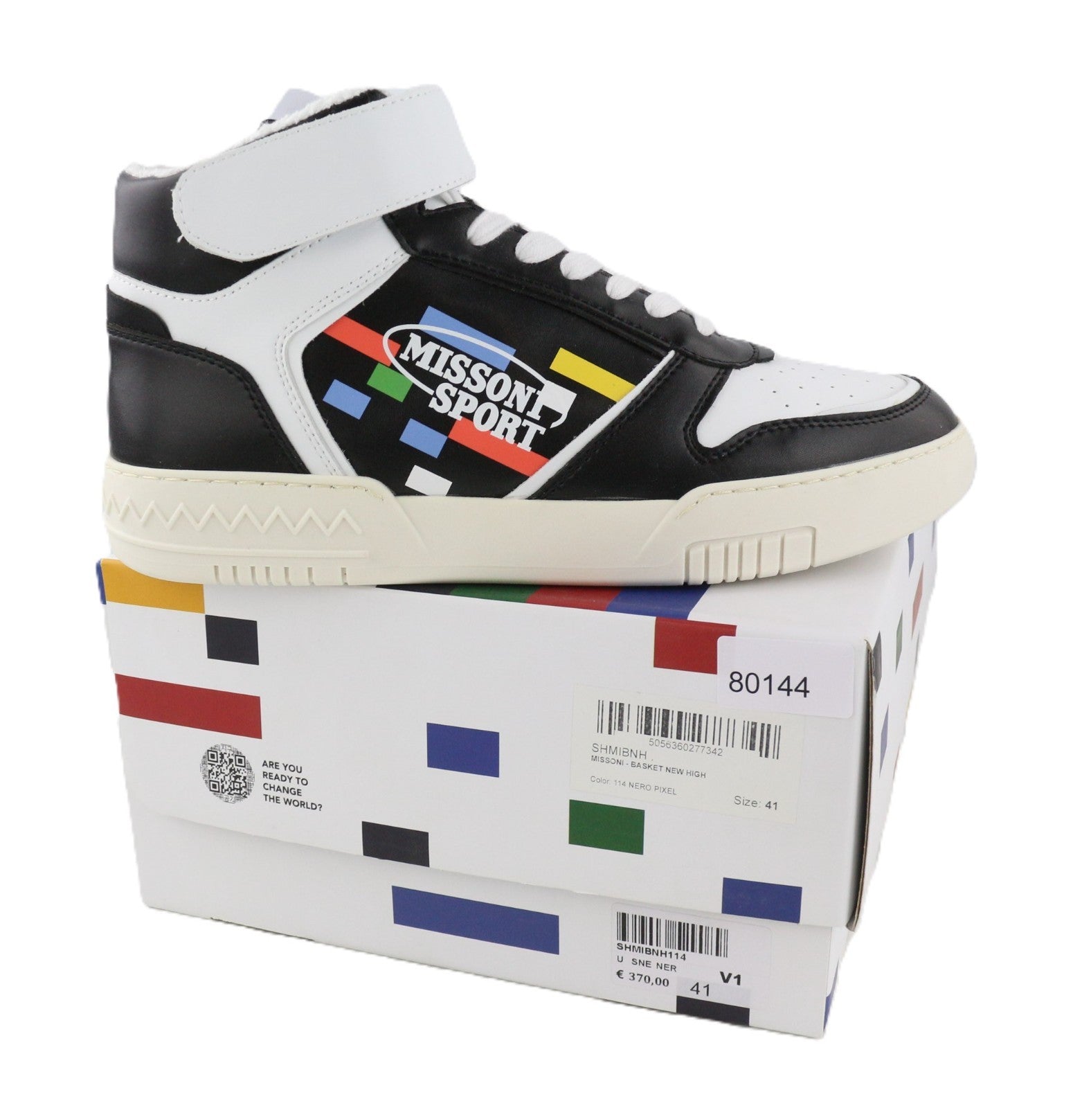 ACBC X MISSONI SHMIBNH Unisex High Basket Sneakers EU41 Logo Closure