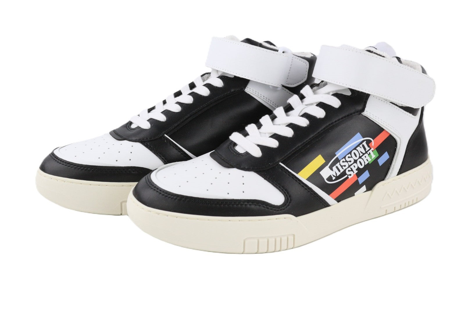 ACBC X MISSONI SHMIBNH Unisex High Basket Sneakers EU42 Coated Fabric Inside