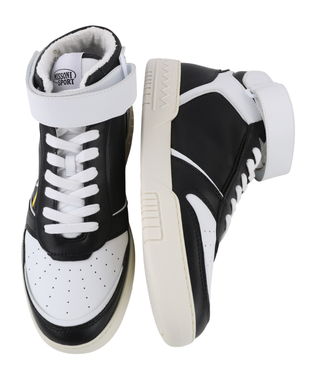 ACBC X MISSONI SHMIBNH Unisex High Basket Sneakers EU42 Coated Fabric Inside