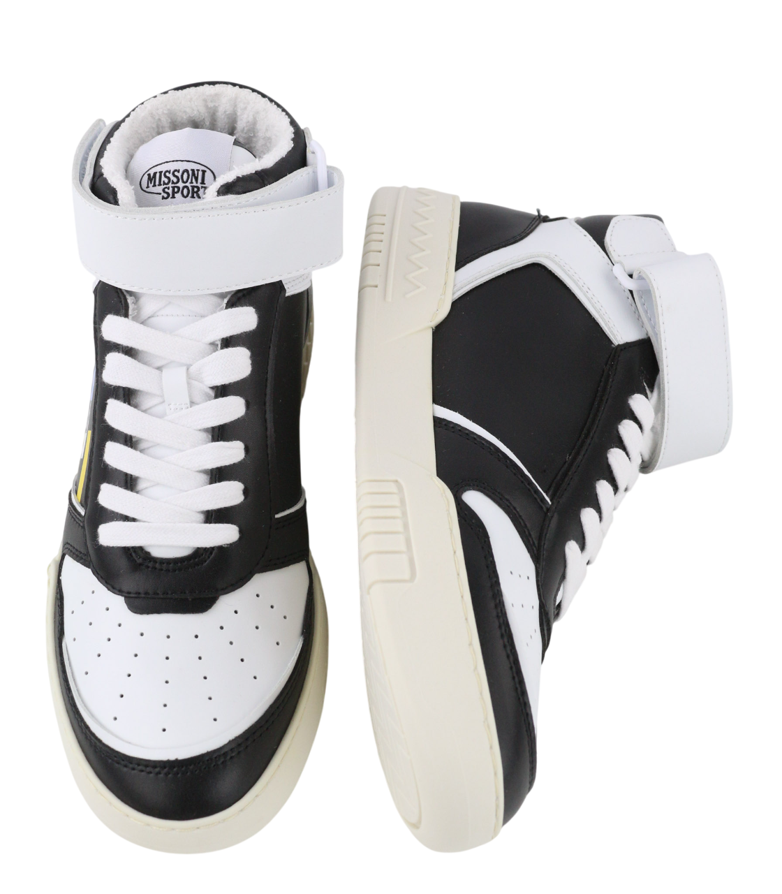 ACBC X MISSONI SHMIBNH Unisex High Basket Sneakers EU45 Fully Lined TwoTone