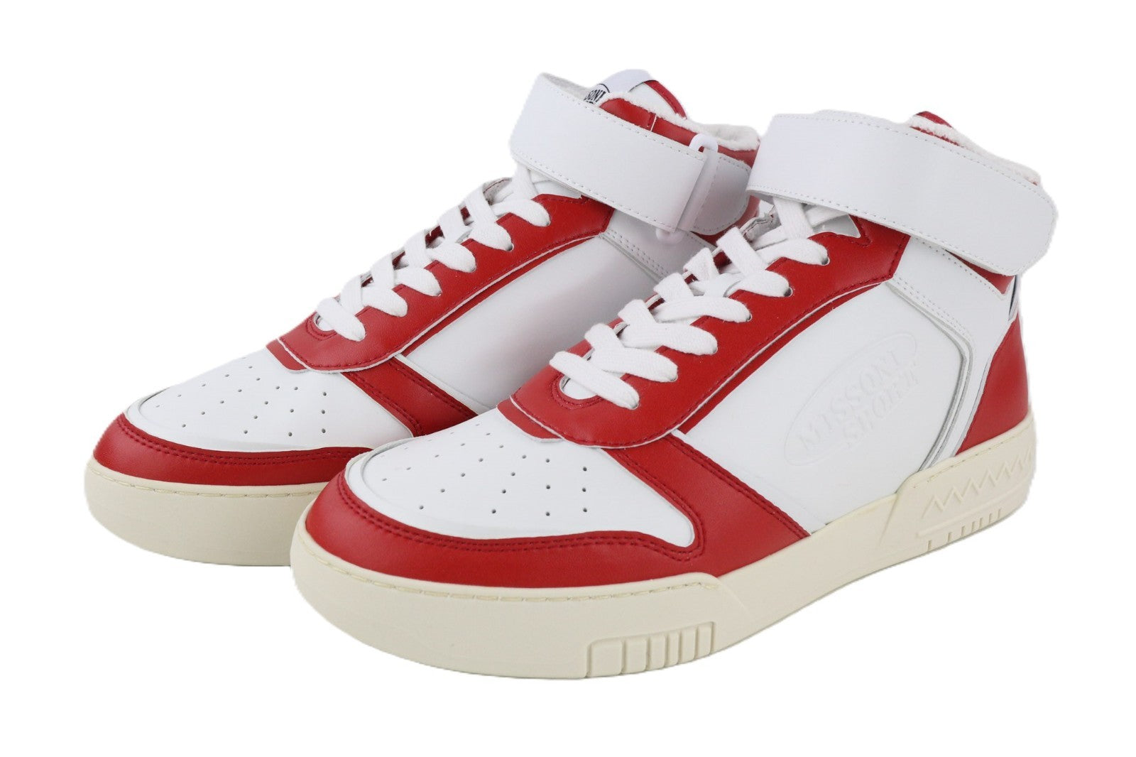 ACBC X MISSONI SHMIBNH Unisex High Basket Sneakers EU41 Logo Coated Fabric