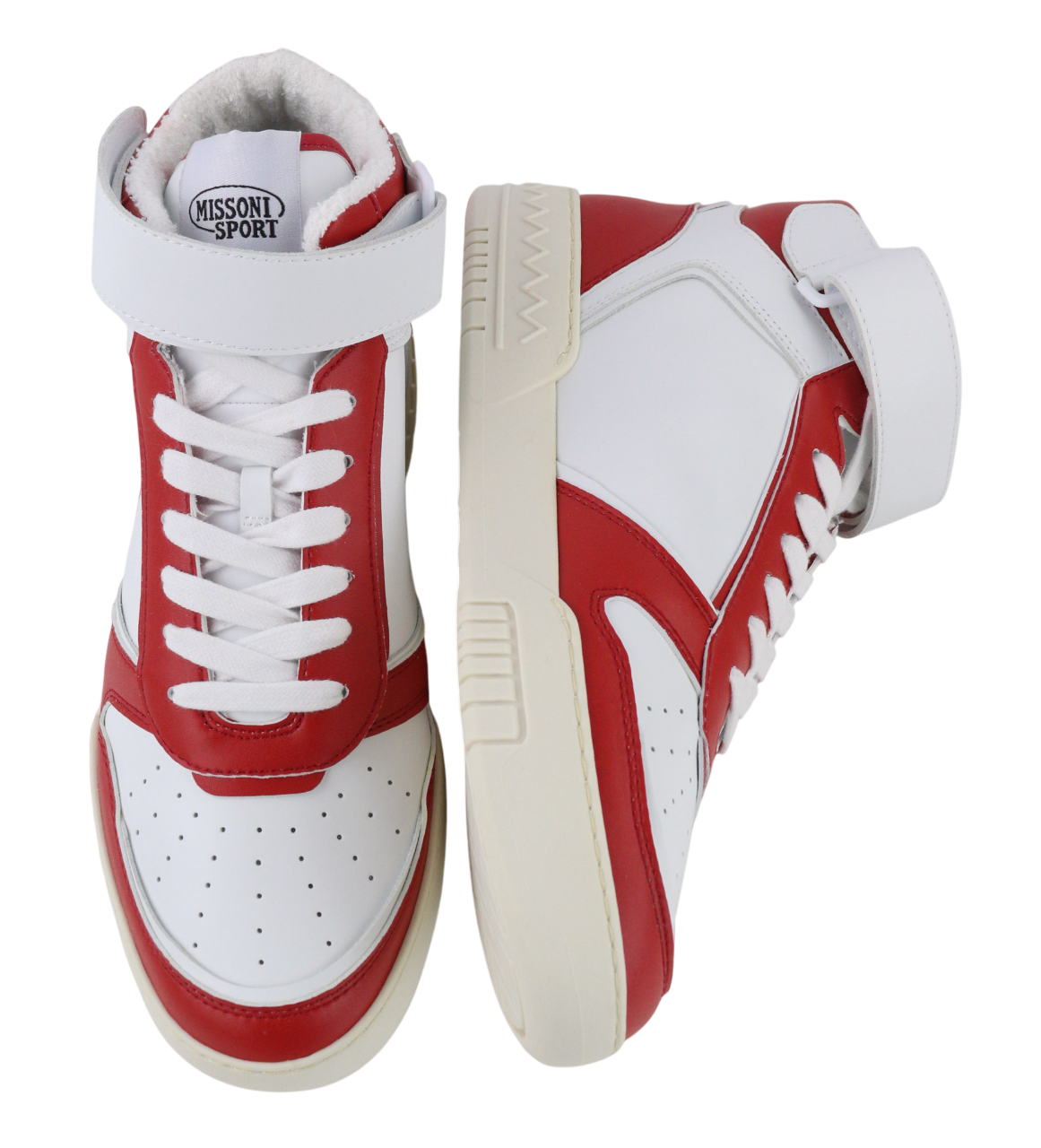 ACBC X MISSONI SHMIBNH Unisex High Basket Sneakers EU41 Logo Coated Fabric