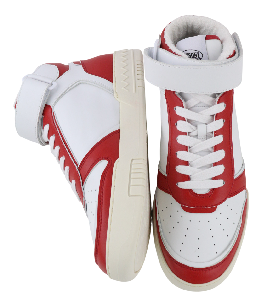 ACBC X MISSONI SHMIBNH Unisex High Basket Sneakers EU41 Logo Coated Fabric