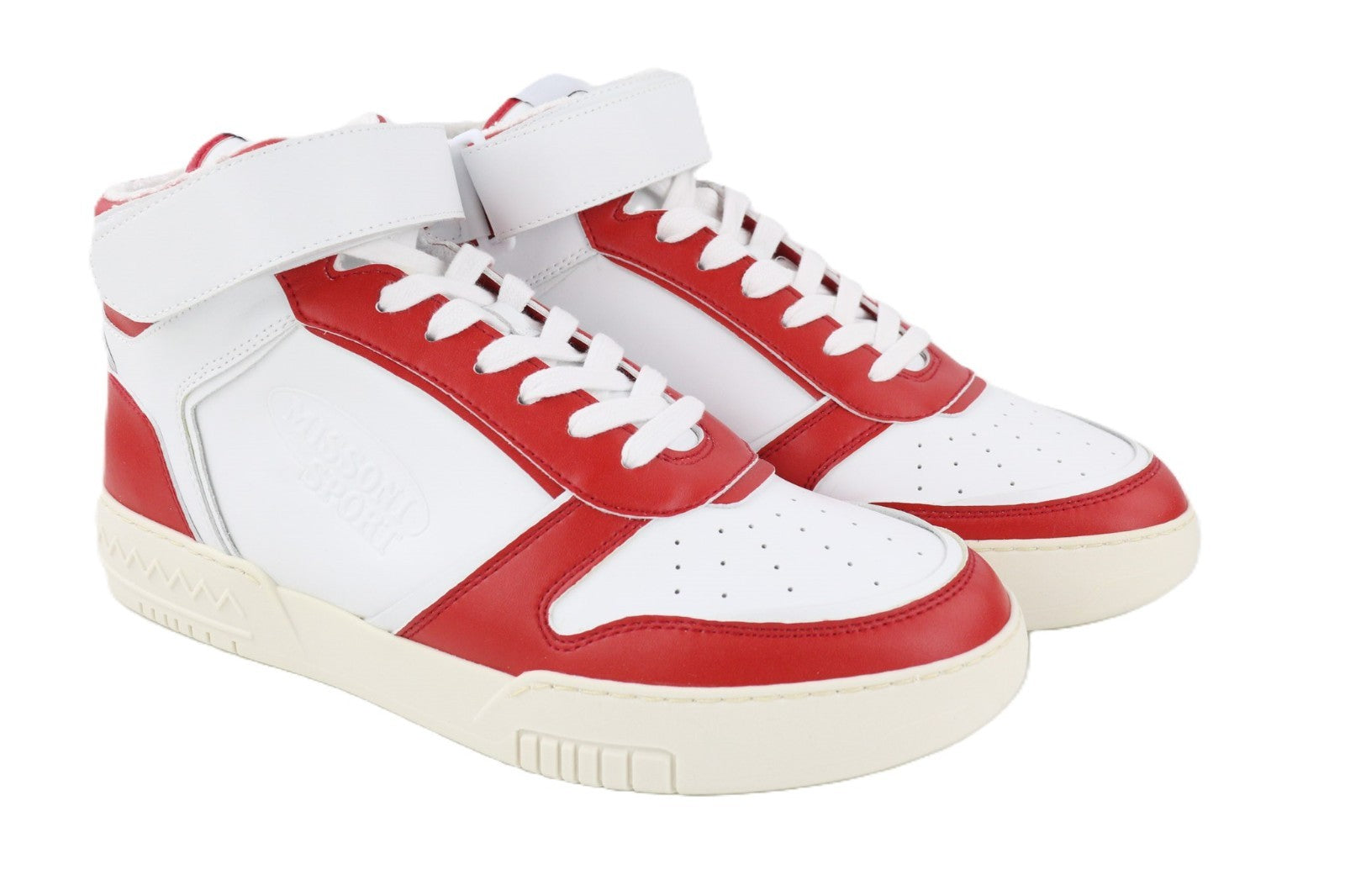 ACBC X MISSONI SHMIBNH Unisex High Basket Sneakers EU43 White Round Toeline