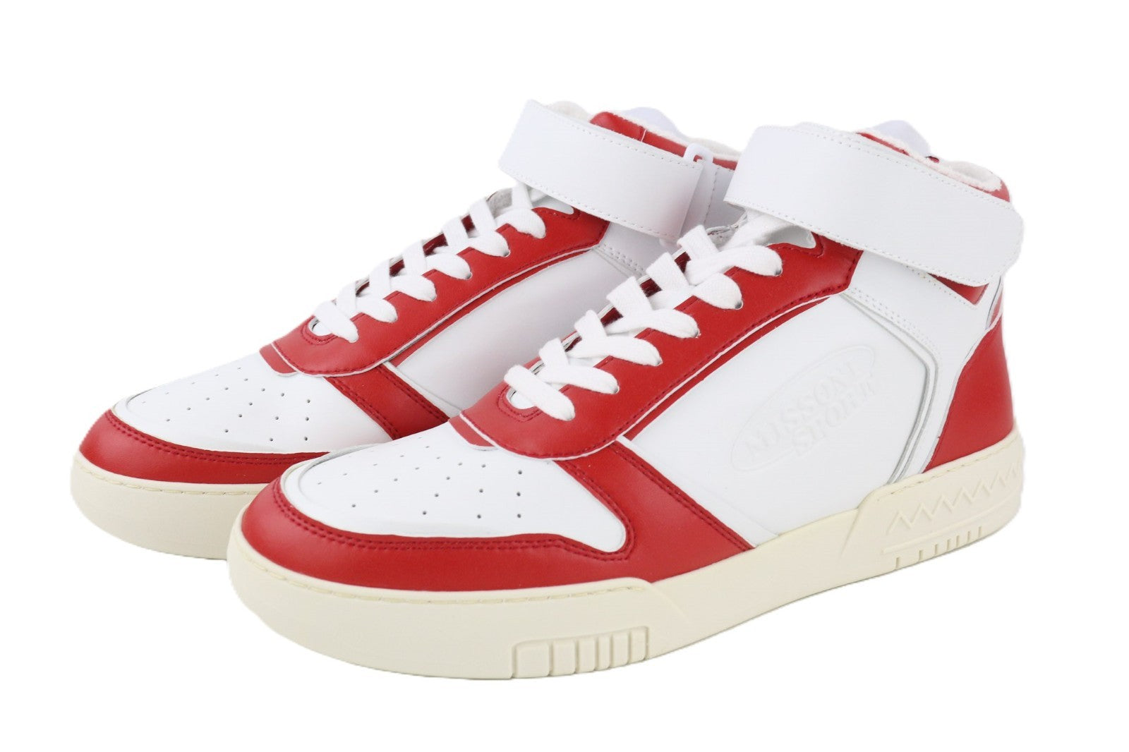 ACBC X MISSONI SHMIBNH Unisex High Basket Sneakers EU43 White Round Toeline