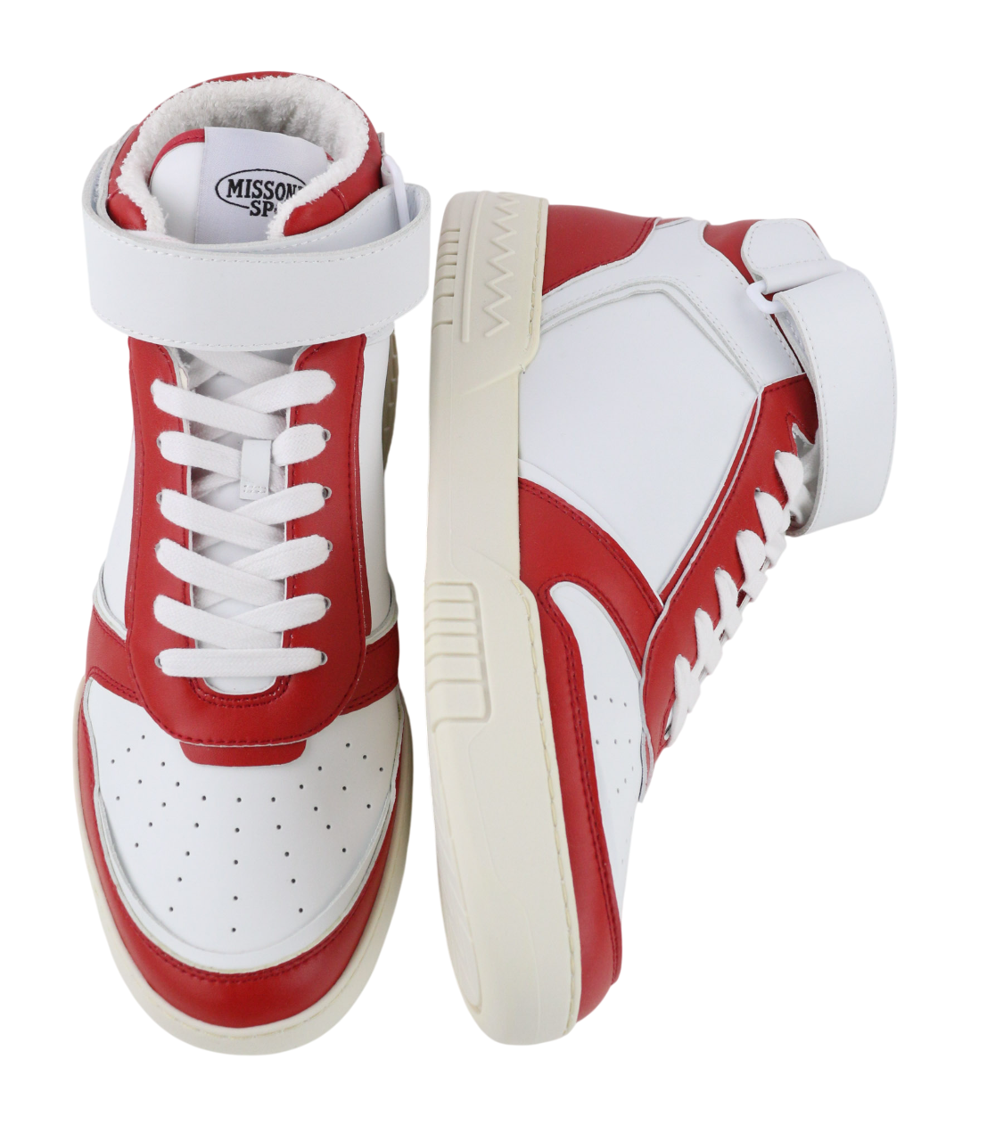 ACBC X MISSONI SHMIBNH Unisex High Basket Sneakers EU43 White Round Toeline