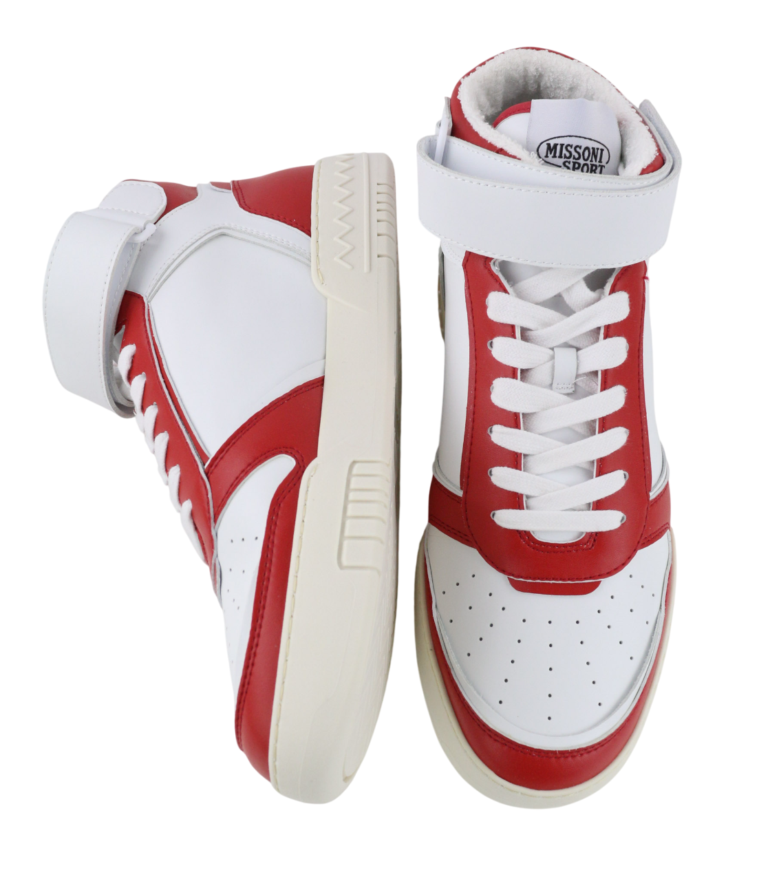 ACBC X MISSONI SHMIBNH Unisex High Basket Sneakers EU43 White Round Toeline