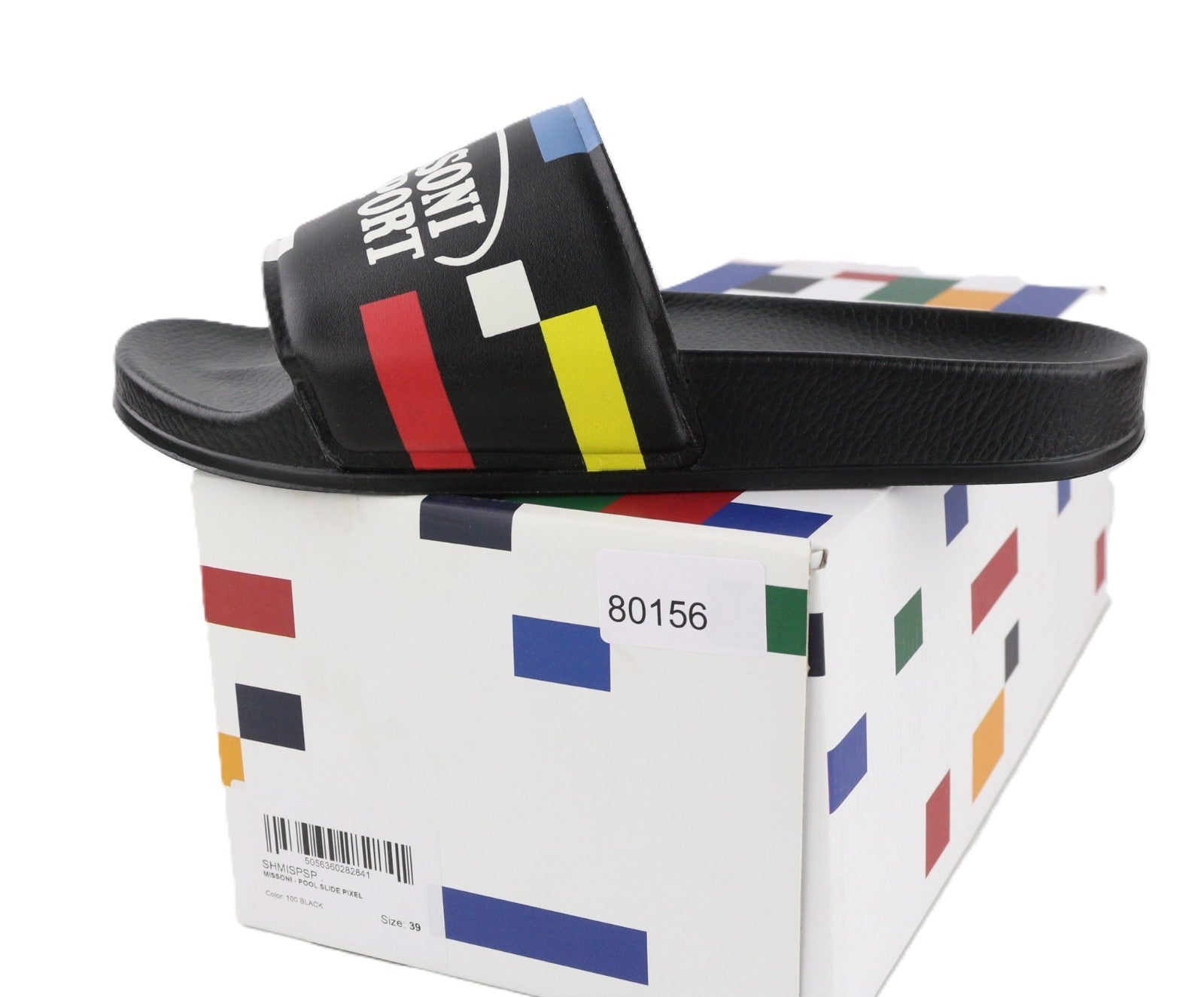 ACBC X MISSONI SHMISPSP Pixel Pool Slide Unisex Sandals EU39 Cleated Print Sole