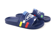 ACBC X MISSONI SHMISPSP Pixel Pool Slide Unisex Sandals EU43 Blue Rubber Sole