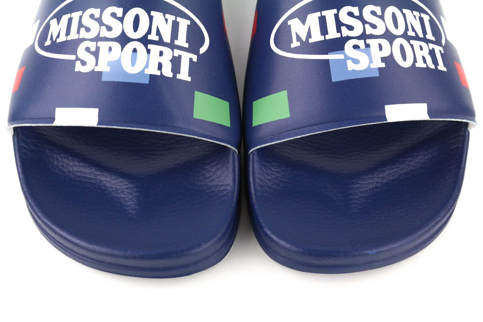 ACBC X MISSONI SHMISPSP Pixel Pool Slide Unisex Sandals EU43 Blue Rubber Sole