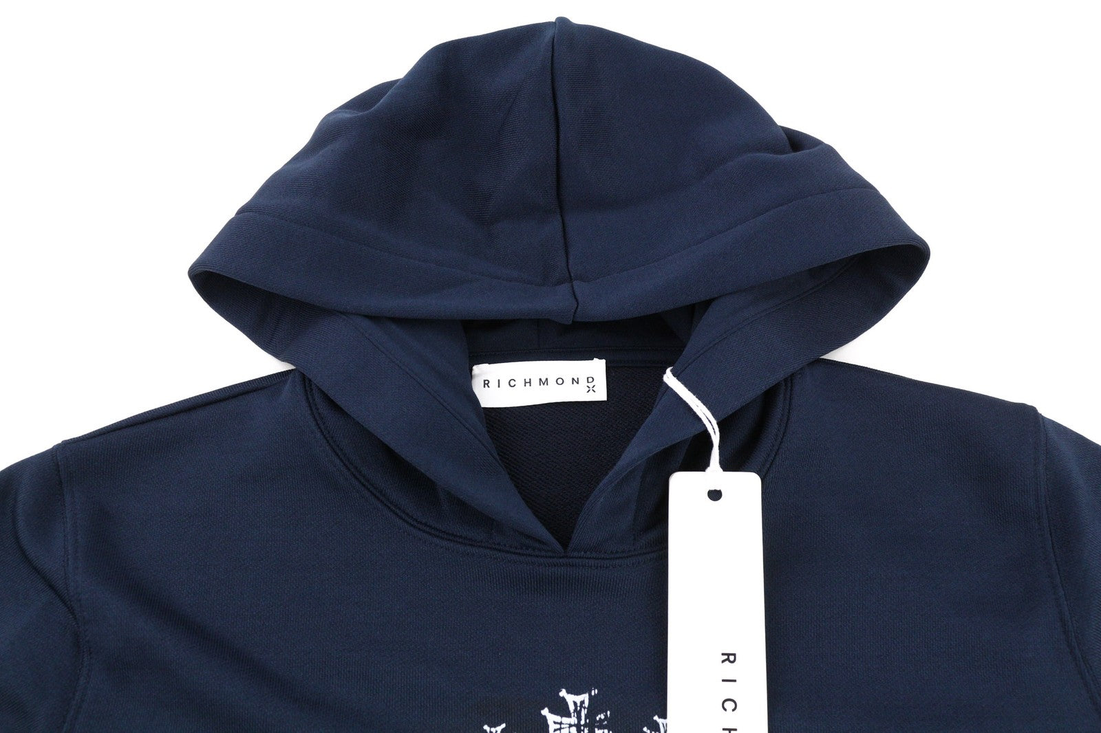 RICHMOND X Women's Sweatshirt S Hoodie Dark Blue Sapphire Printed Long Sleeve