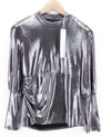 Silver Polyester Sweatshirt