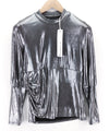 Silver Polyester Sweatshirt
