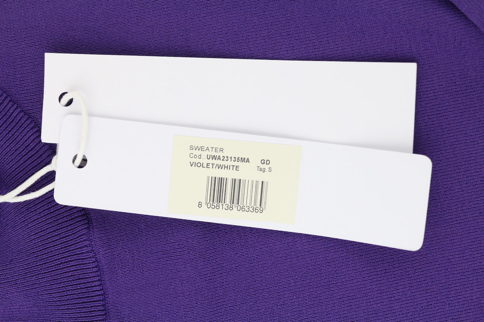 RICHMOND X Women's Sweatshirt S Violet White Pullover Metal Detail Round Neck