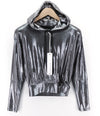 Silver Polyester Sweatshirt