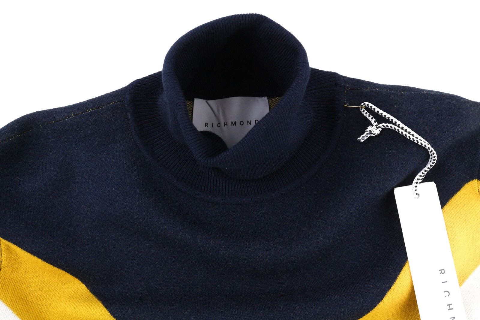 RICHMOND X Women's Jumper S Logo Knit Turtle Neck Long Sleeve Stretch Fit